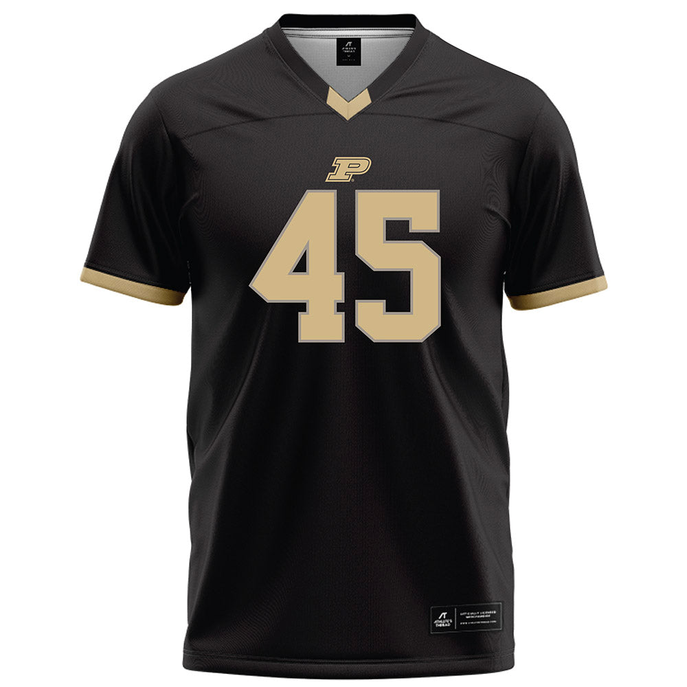 Purdue - NCAA Football : Seth Turner - Black Football Jersey-0