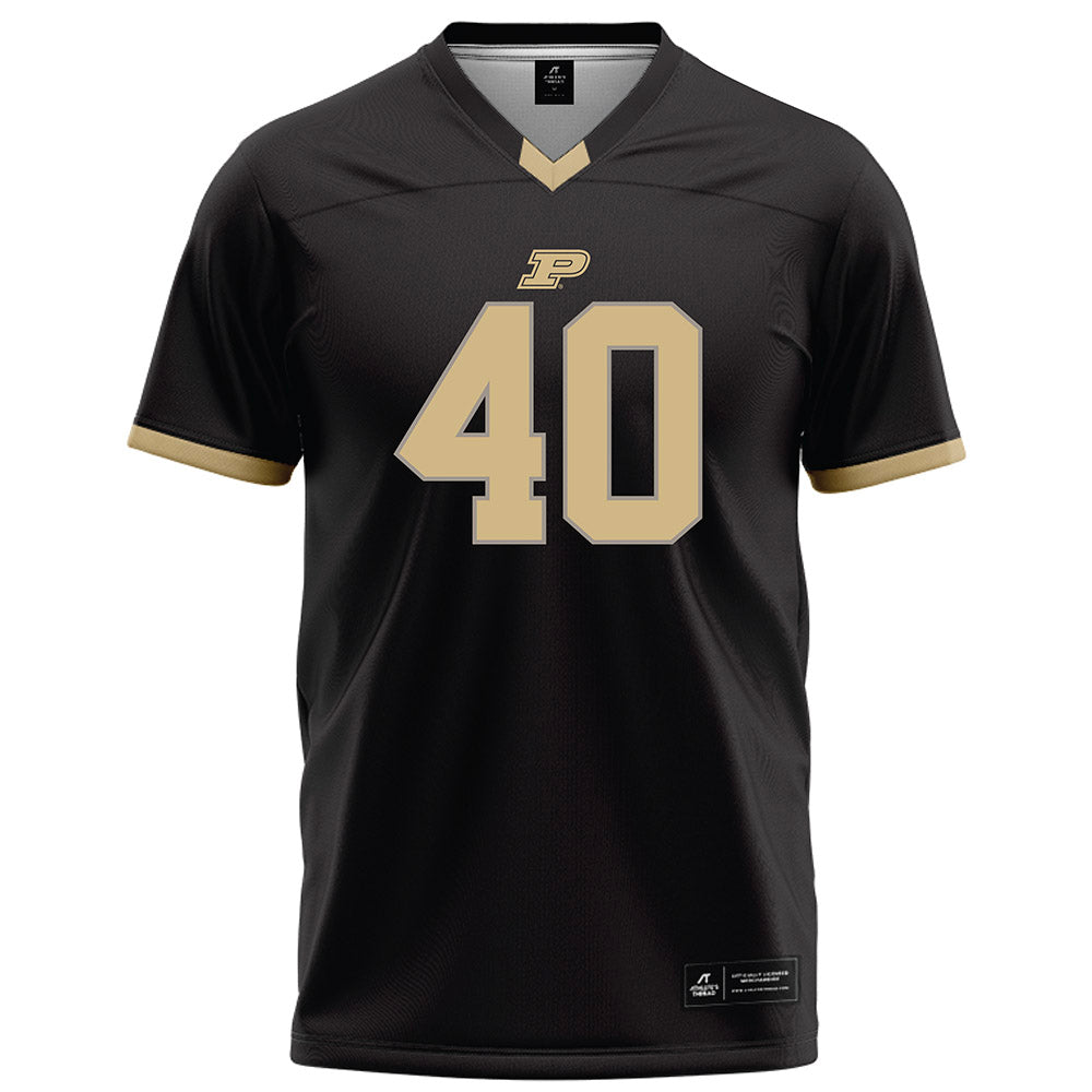 Purdue - NCAA Football : Ian Jeffries - Black Football Jersey-0