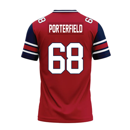 Liberty - NCAA Football : Hunter Porterfield - Red Premium Football Jersey