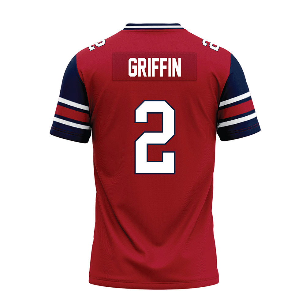 Liberty - NCAA Football : Eldric Griffin - Red Premium Football Jersey