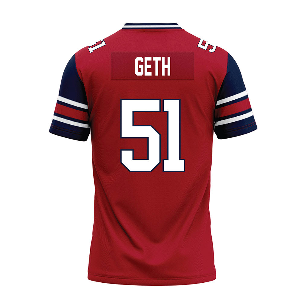 Liberty - NCAA Football : DJ Geth - Red Premium Football Jersey-1