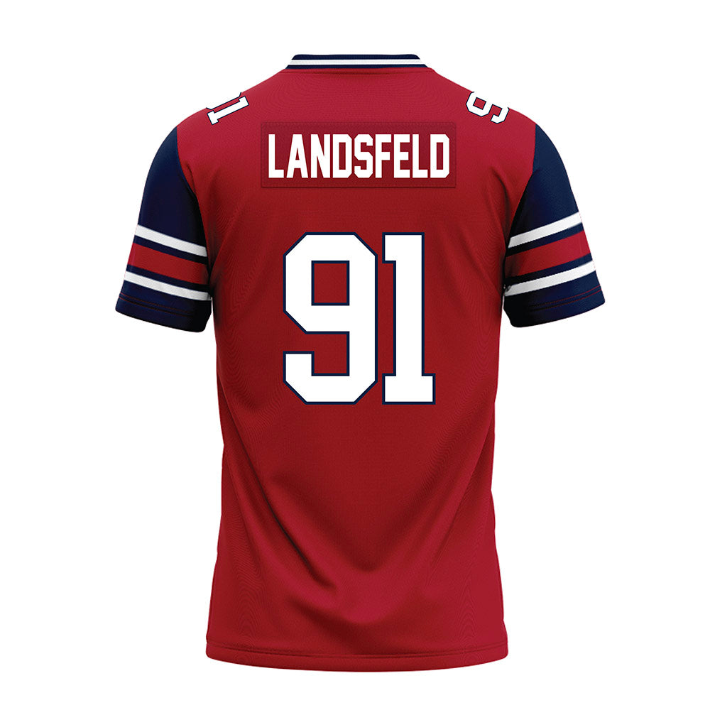 Liberty - NCAA Football : Marius Landsfeld - Red Premium Football Jersey-1