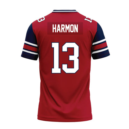Liberty - NCAA Football : Damond Harmon - Red Premium Football Jersey-1