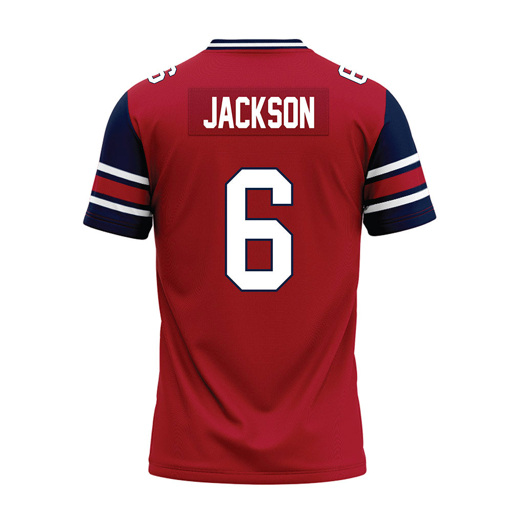 Liberty - NCAA Football : Teylor Jackson - Red Premium Football Jersey