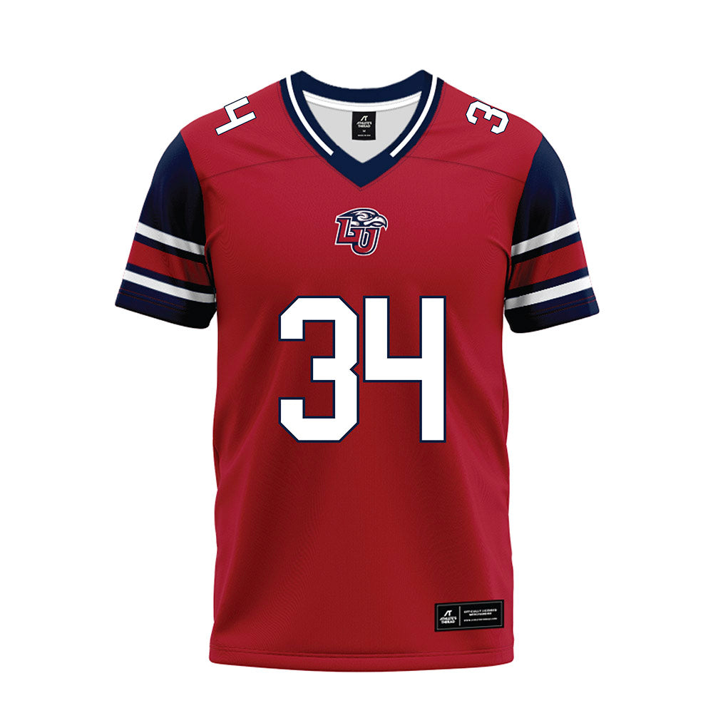 Liberty - NCAA Football : Seneca Moore Jr. - Red Premium Football Jersey-0