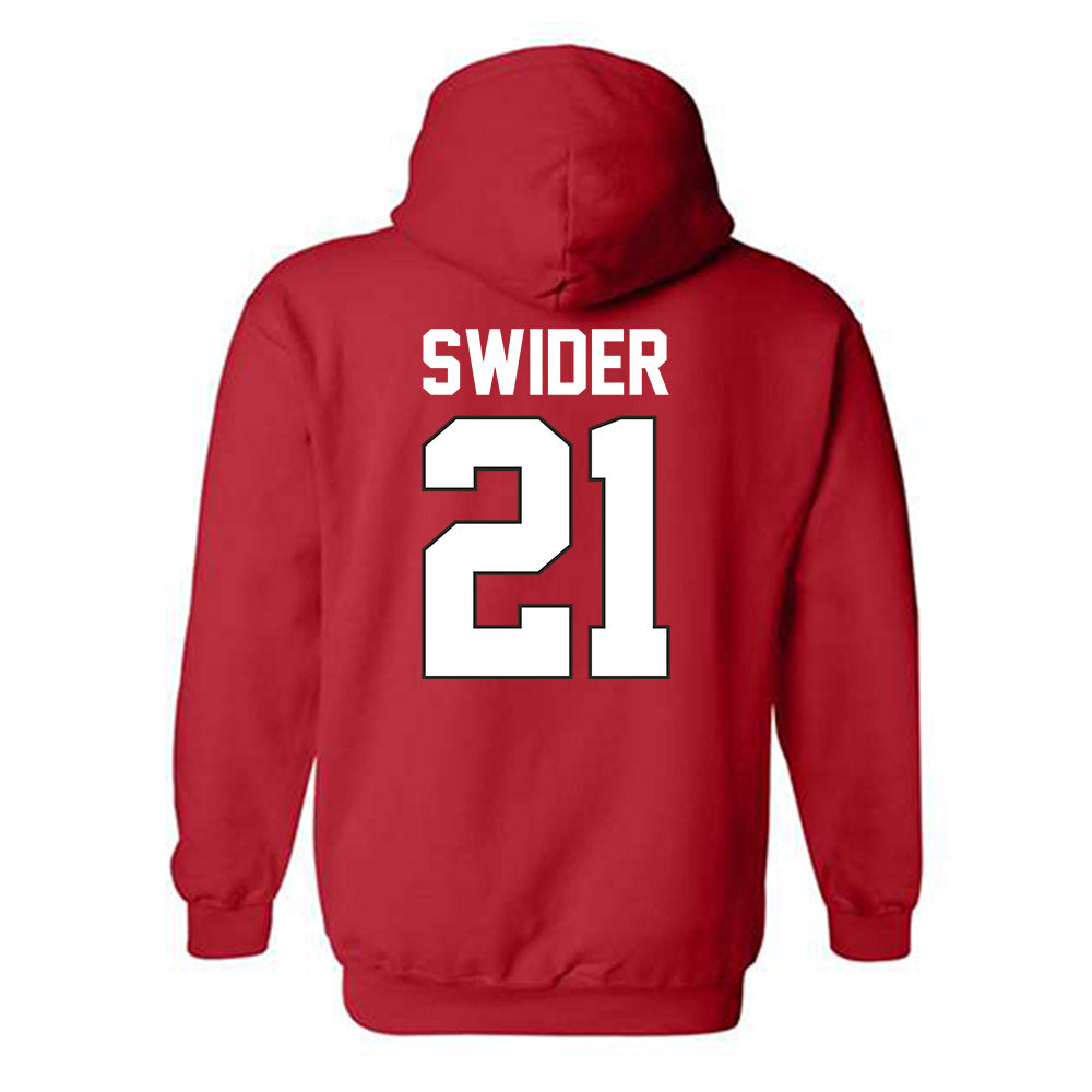 Youngstown State - NCAA Men's Basketball : Connor Swider - Classic Shersey Hooded Sweatshirt-1