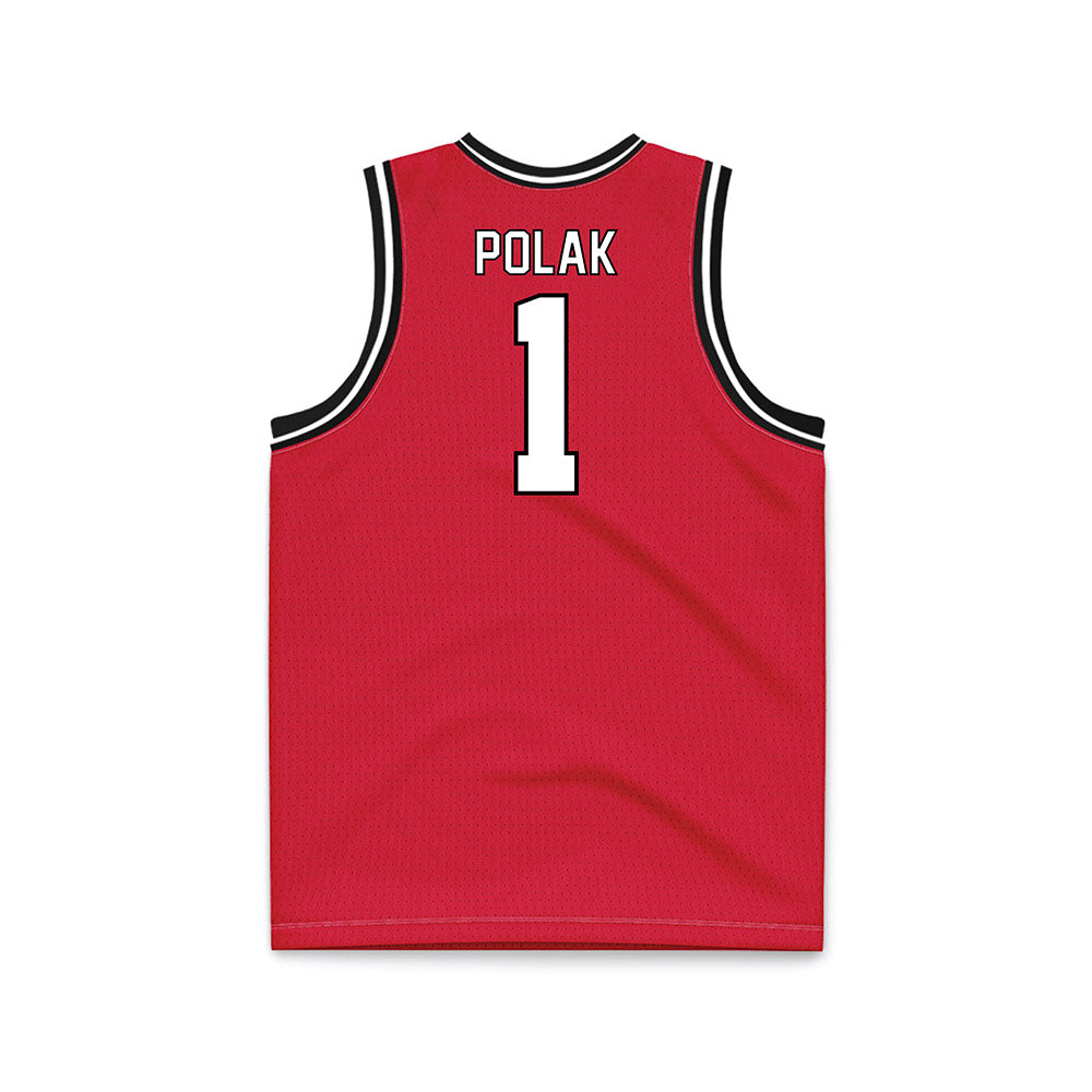 Youngstown State - NCAA Men's Basketball : Cam Polak - Red Basketball Jersey-1