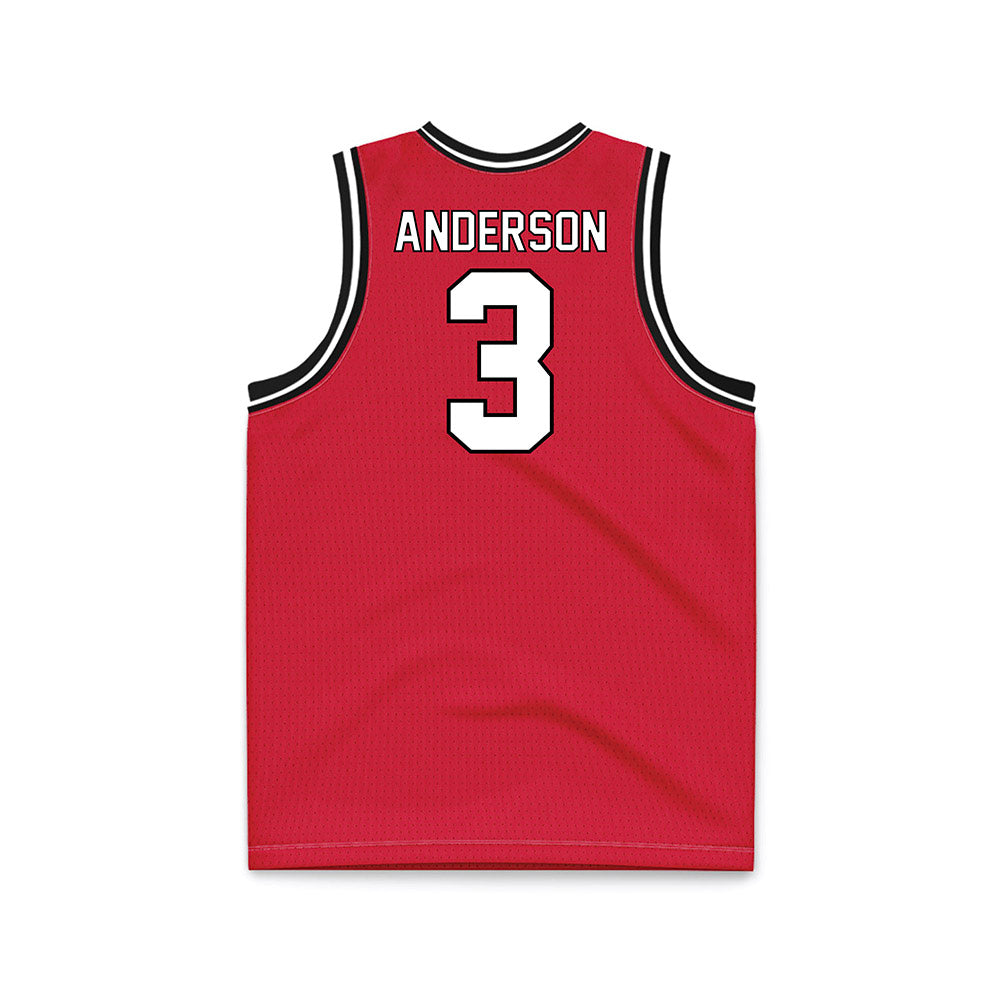 Youngstown State - NCAA Men's Basketball : Derrick Anderson - Red Basketball Jersey-1