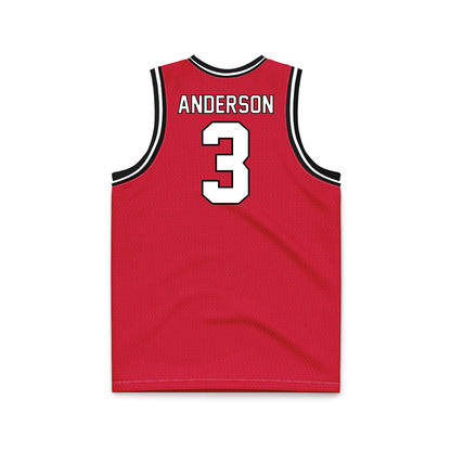 Youngstown State - NCAA Men's Basketball : Derrick Anderson - Red Basketball Jersey-1