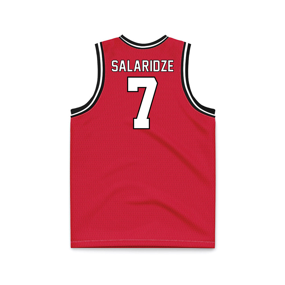 Youngstown State - NCAA Men's Basketball : Vladimer Salaridze - Red Basketball Jersey-1