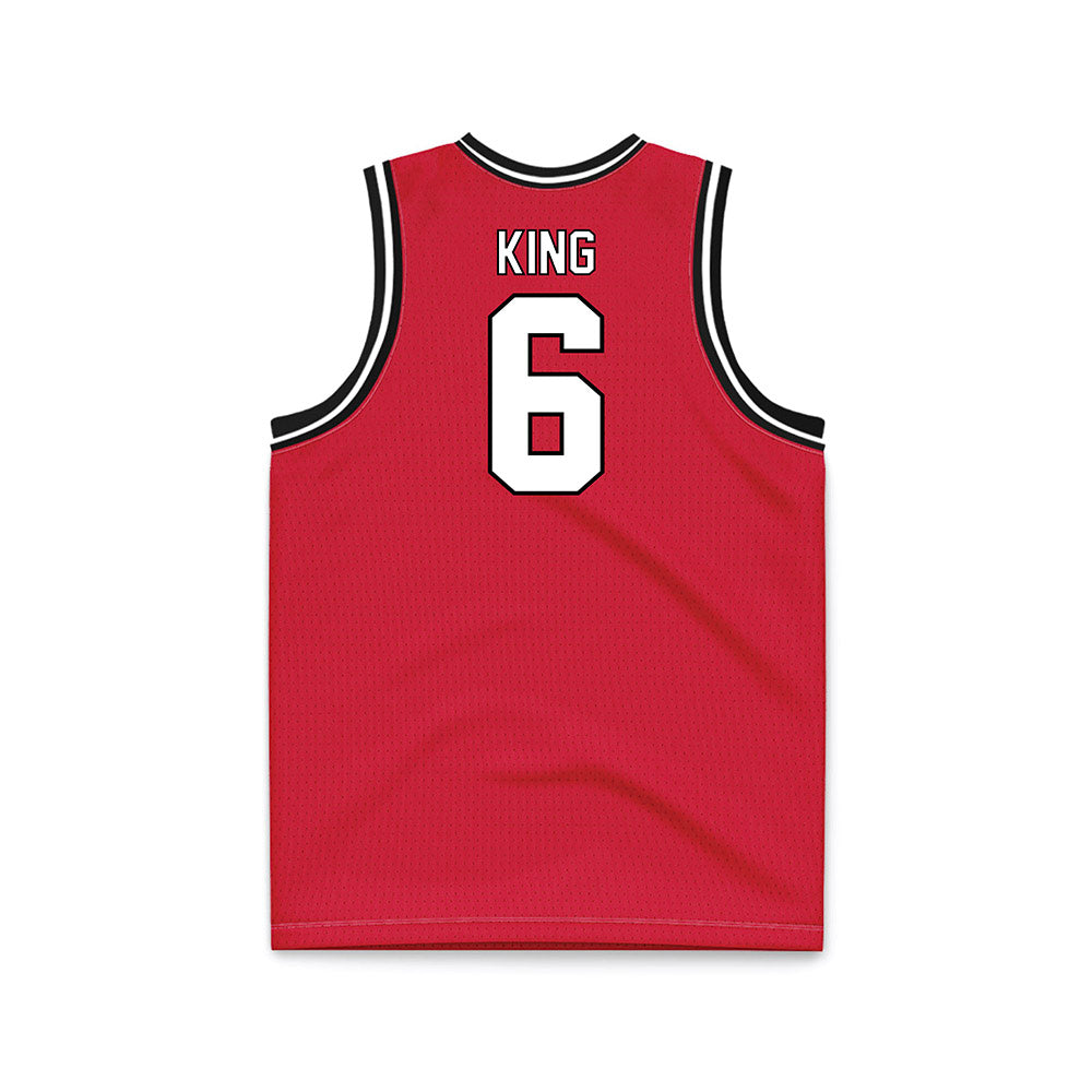 Youngstown State - NCAA Men's Basketball : Drew King - Red Basketball Jersey-1