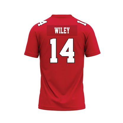 Youngstown State - NCAA Football : Jackson Wiley - Red Premium Football Jersey-1