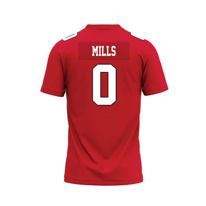 Youngstown State - NCAA Football : Tahir Mills - Red Premium Football Jersey-1