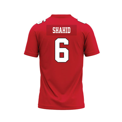 Youngstown State - NCAA Football : Makai Shahid - Red Premium Football Jersey-1