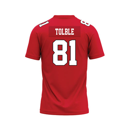 Youngstown State - NCAA Football : Benjamin Tolble - Red Premium Football Jersey-1