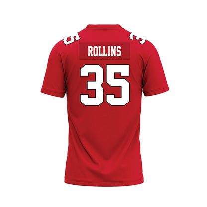 Youngstown State - NCAA Football : Graydon Rollins - Red Premium Football Jersey-1