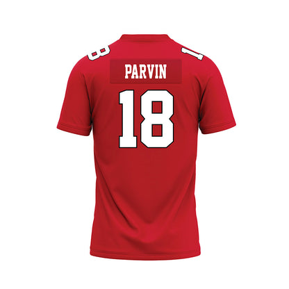 Youngstown State - NCAA Football : Cole Parvin - Red Premium Football Jersey-1