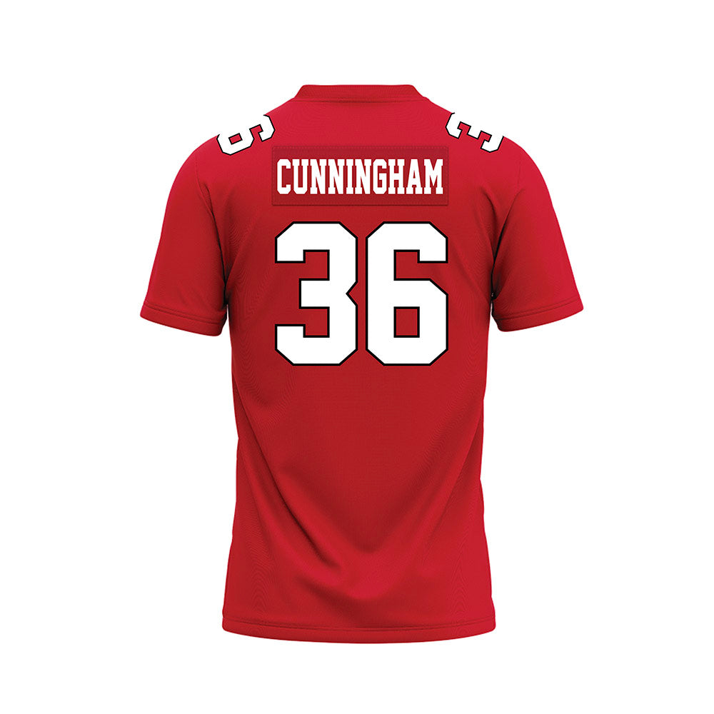 Youngstown State - NCAA Football : Carson Cunningham - Red Premium Football Jersey-1
