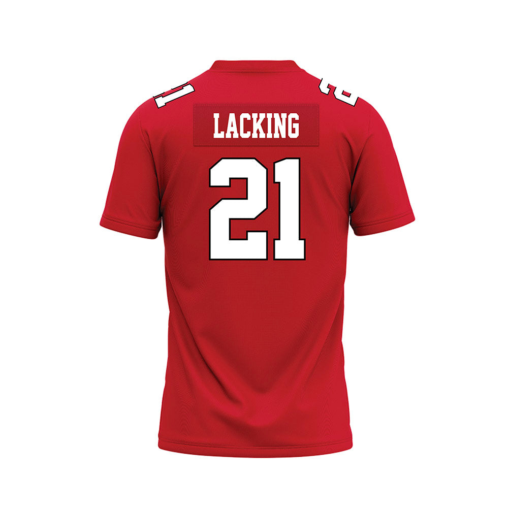 Youngstown State - NCAA Football : Larenz Lacking - Red Premium Football Jersey-1