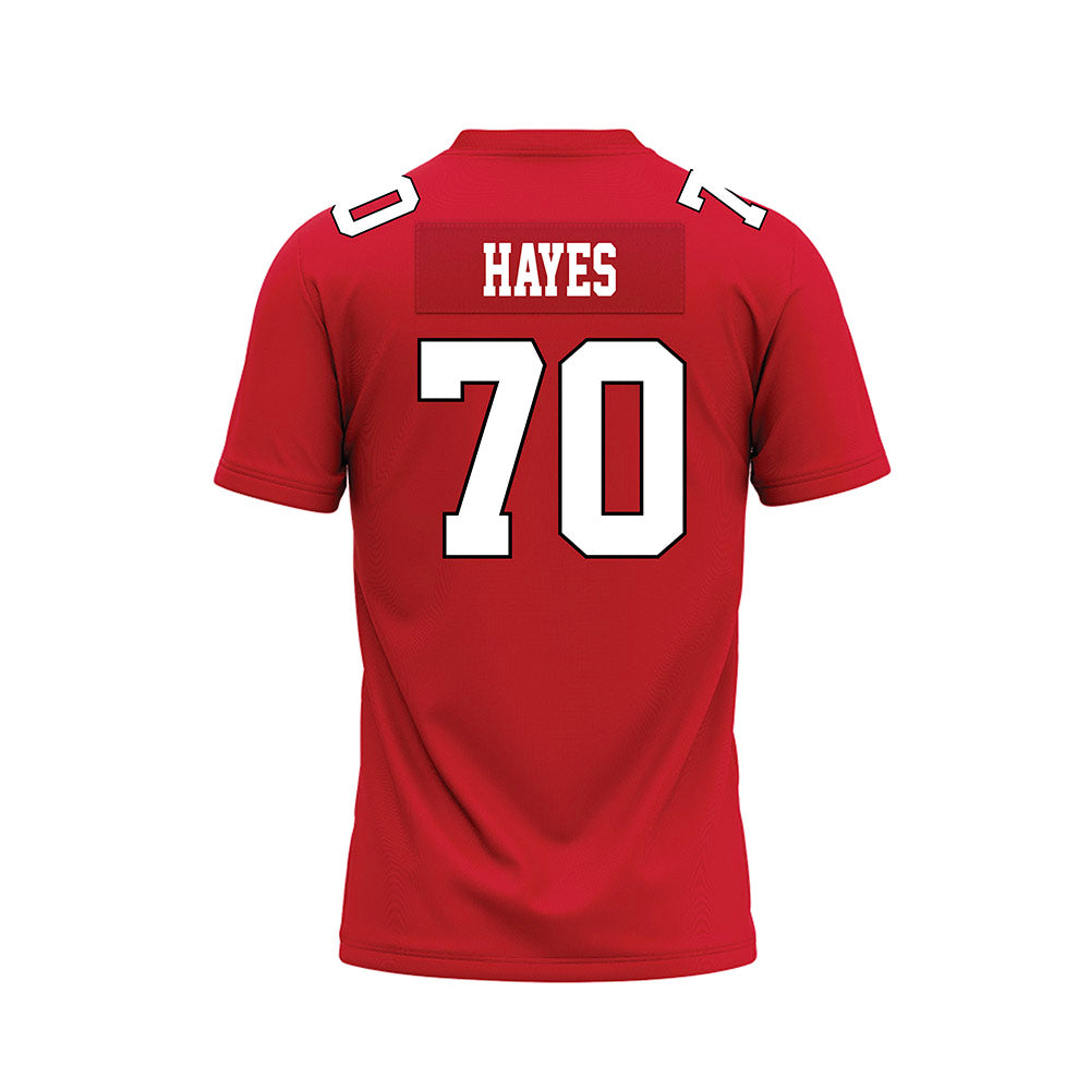 Youngstown State - NCAA Football : Robert Hayes - Red Premium Football Jersey-1