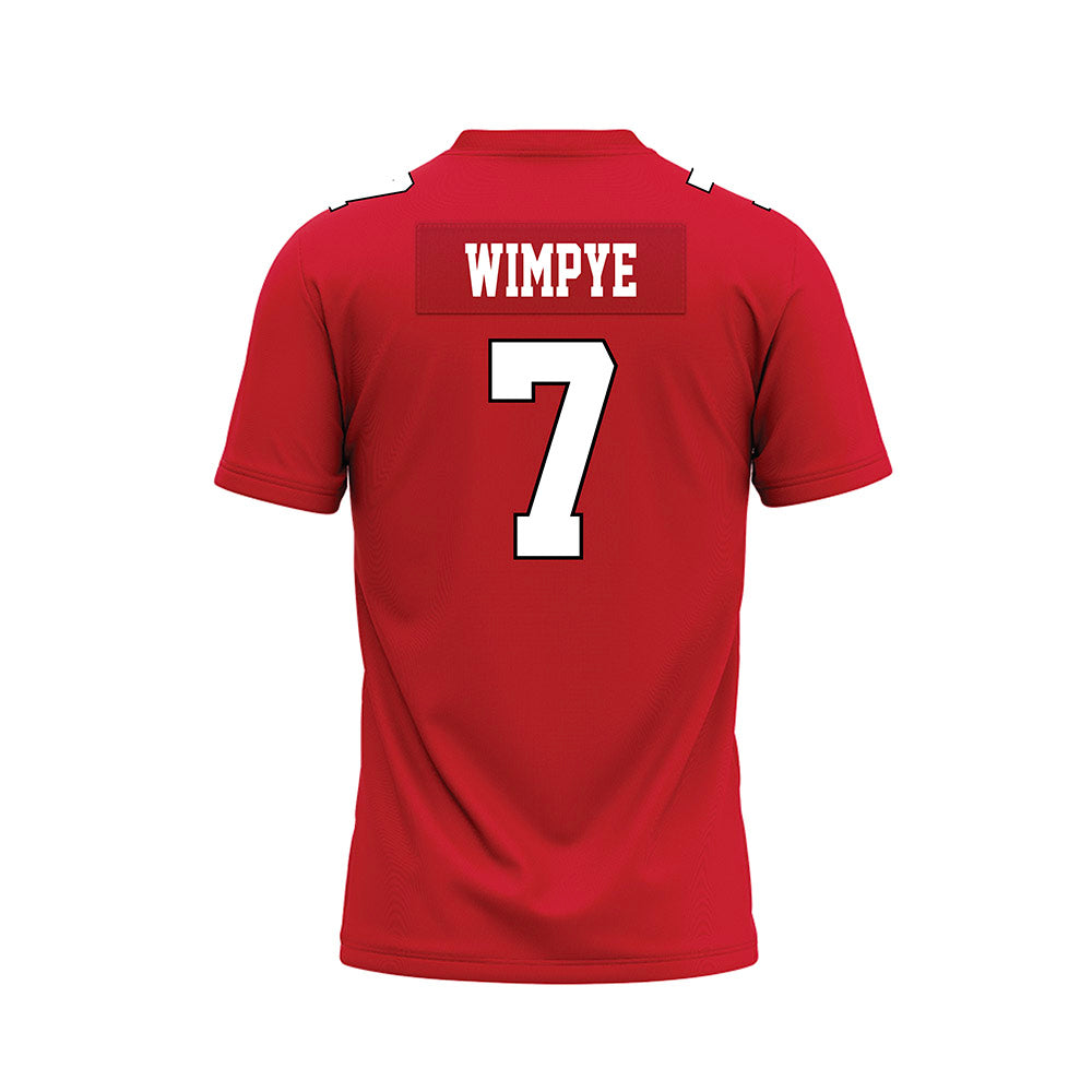 Youngstown State - NCAA Football : Justin Wimpye - Red Premium Football Jersey-1