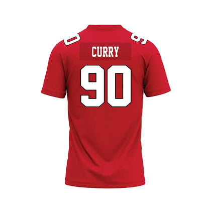 Youngstown State - NCAA Football : Ebony Curry - Red Premium Football Jersey-1