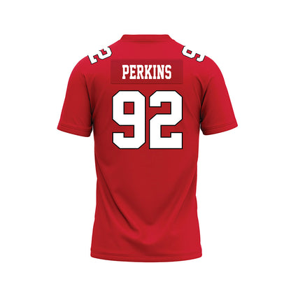 Youngstown State - NCAA Football : Devaughn Perkins - Red Premium Football Jersey-1