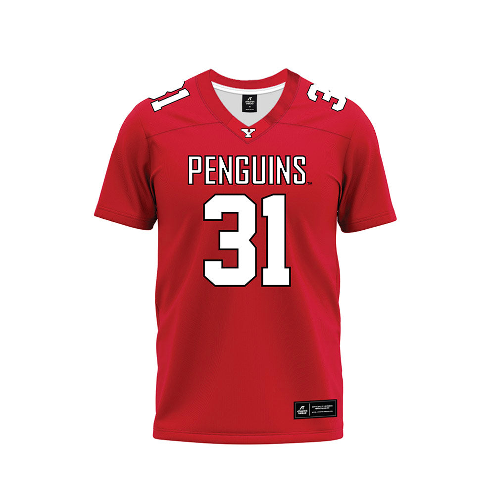 Youngstown State - NCAA Football : Dayveon Bates - Red Premium Football Jersey-0