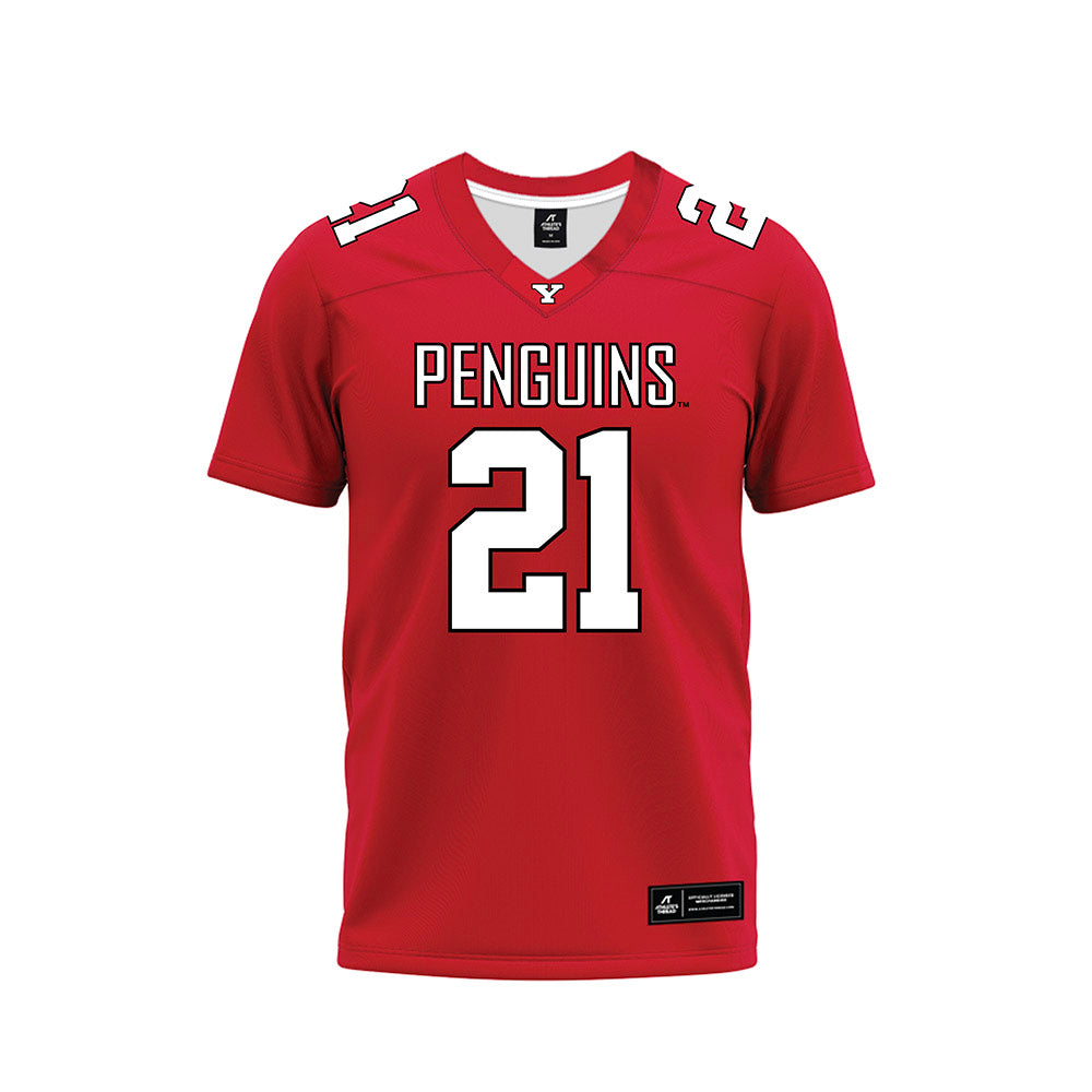 Youngstown State - NCAA Football : Larenz Lacking - Red Premium Football Jersey-0