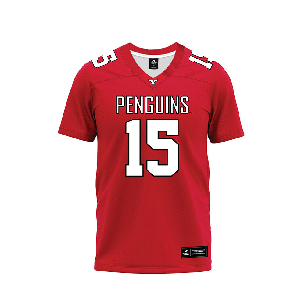 Youngstown State - NCAA Football : Preston Penn - Red Premium Football Jersey-0