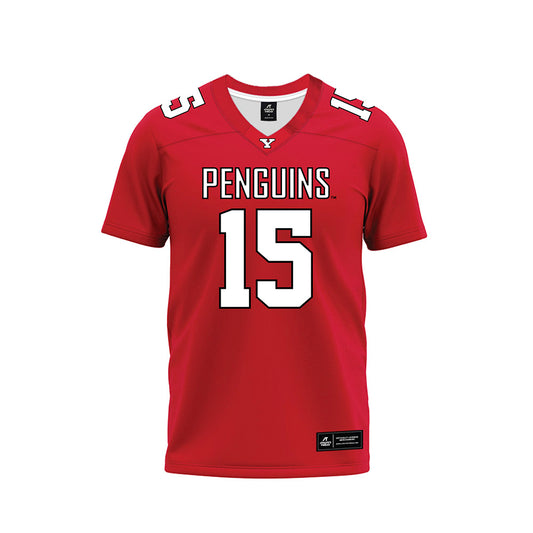 Youngstown State - NCAA Football : Preston Penn - Red Premium Football Jersey-0