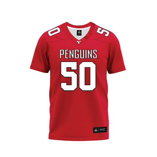 Youngstown State - NCAA Football : Grant Woods - Red Premium Football Jersey-0
