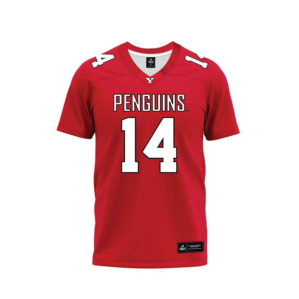 Youngstown State - NCAA Football : Jackson Wiley - Red Premium Football Jersey-0