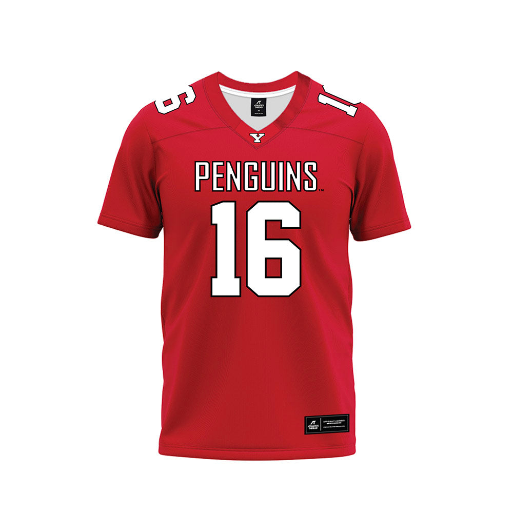 Youngstown State - NCAA Football : Darius Clements - Red Premium Football Jersey-0