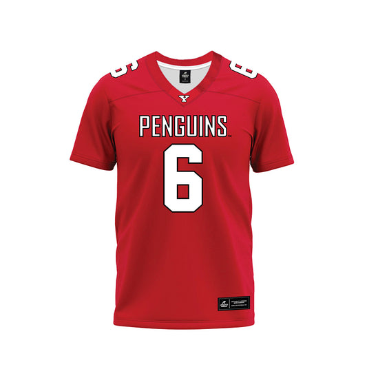 Youngstown State - NCAA Football : Makai Shahid - Red Premium Football Jersey-0