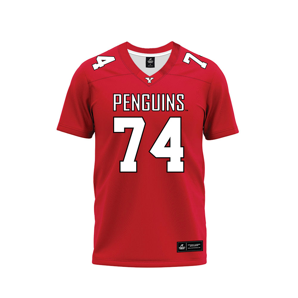 Youngstown State - NCAA Football : Ethan Ray - Red Premium Football Jersey-0