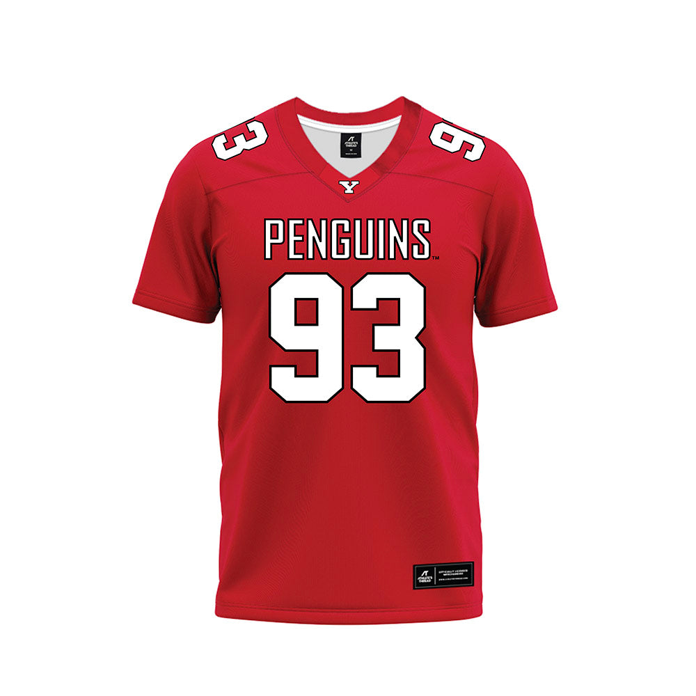 Youngstown State - NCAA Football : Justin Thomas - Red Premium Football Jersey-0