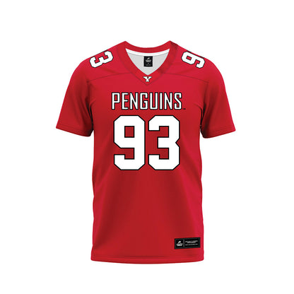 Youngstown State - NCAA Football : Justin Thomas - Red Premium Football Jersey-0