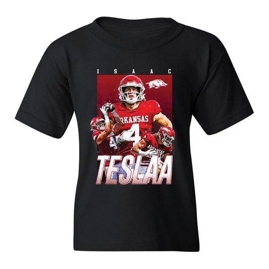 Arkansas - NCAA Football : Isaac TeSlaa - Youth T-Shirt Player Collage