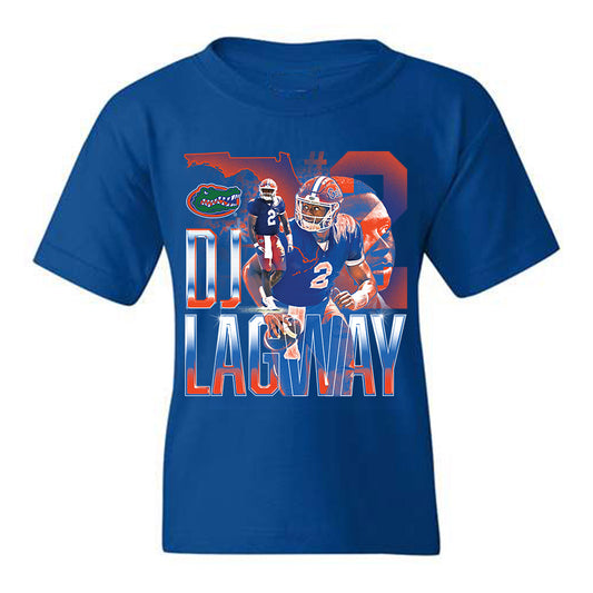 Florida - NCAA Football : DJ Lagway - Youth T-Shirt player collage