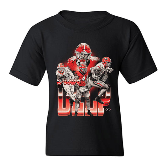 Georgia - NCAA Football : Oscar Delp - Player Collage Youth T-Shirt-0