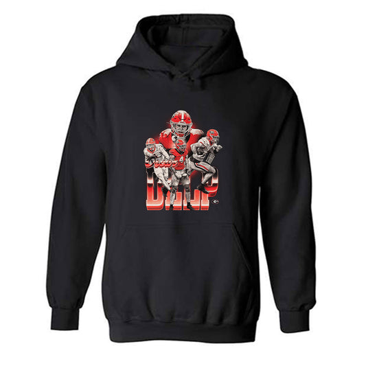 Georgia - NCAA Football : Oscar Delp - Player Collage Hooded Sweatshirt-0