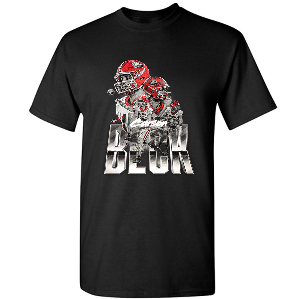 Georgia - NCAA Football : Carson Beck - Player Collage T-Shirt-0