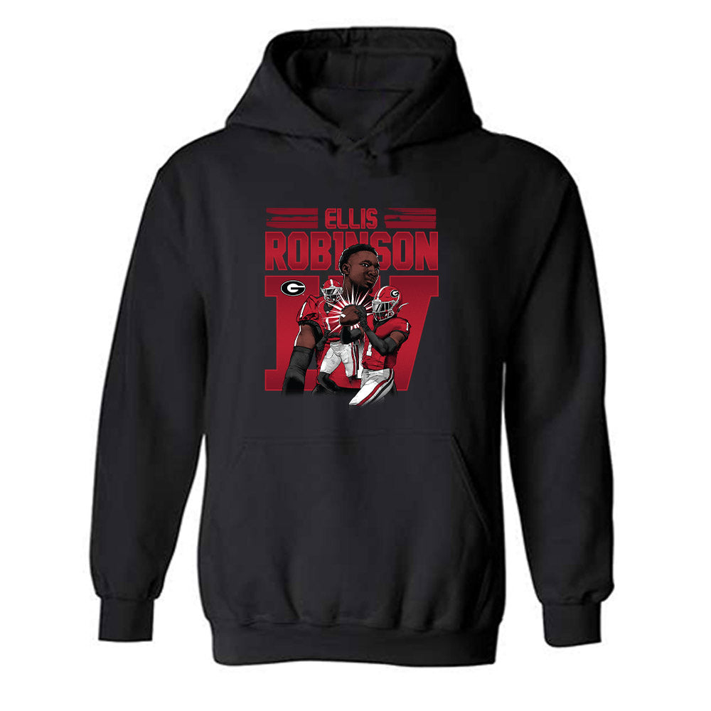 Georgia - NCAA Football : Ellis Robinson IV - Player Collage Hooded Sweatshirt-0