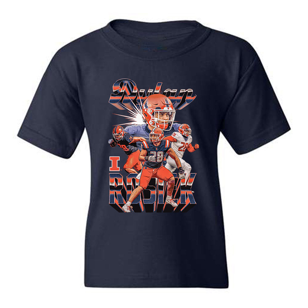 Illinois - NCAA Football : Dylan Rosiek - Player Collage Youth T-Shirt