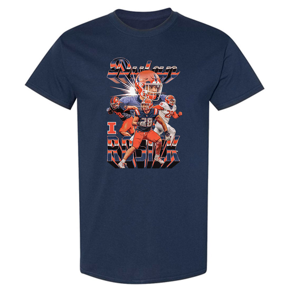 Illinois - NCAA Football : Dylan Rosiek - Player Collage T-Shirt