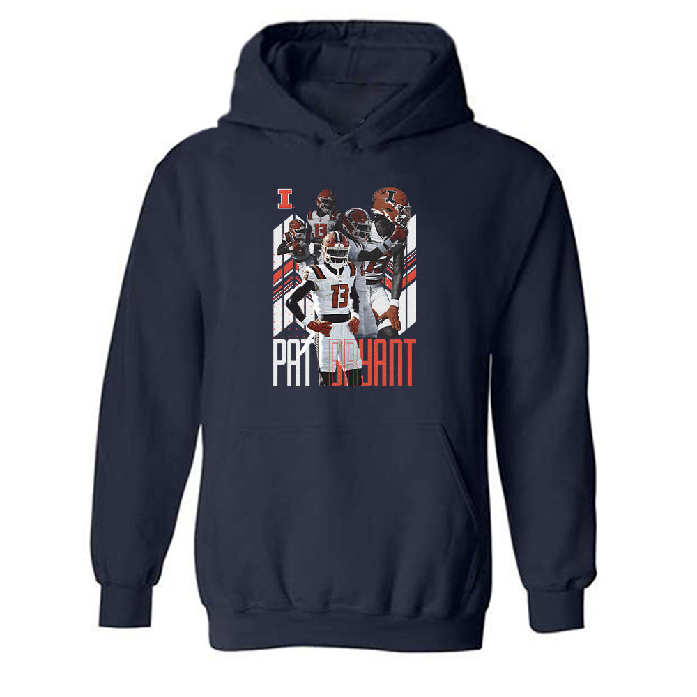 Illinois - NCAA Football : Pat Bryant - Hooded Sweatshirt Player Collage