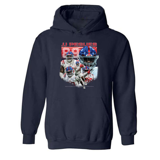 Ole Miss - NCAA Football : JJ Pegues - Player Collage Hooded Sweatshirt