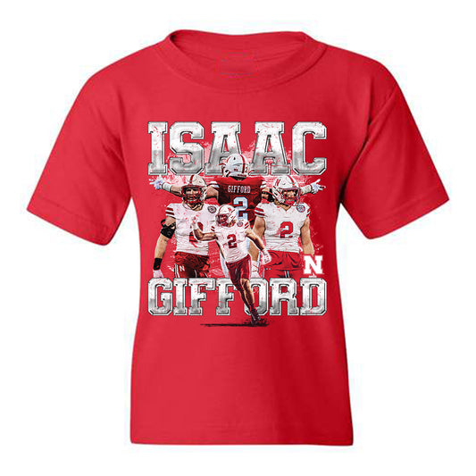 Nebraska - NCAA Football : Isaac Gifford - Youth T-Shirt Player Collage