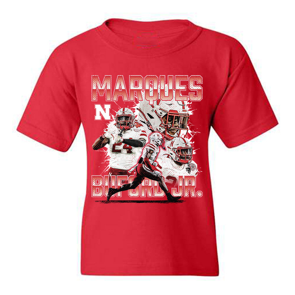 Nebraska - NCAA Football : Marques Buford Jr - Youth T-Shirt Player Collage